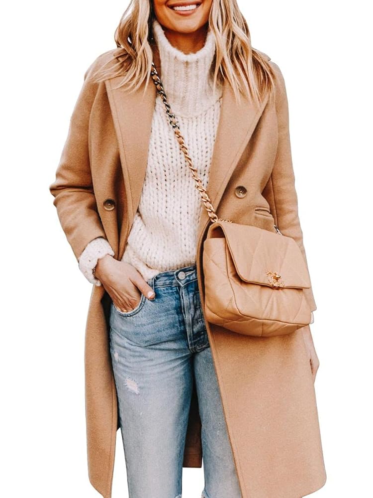 Amazon.com: Yousify Womens Notched Lapel Collar Double